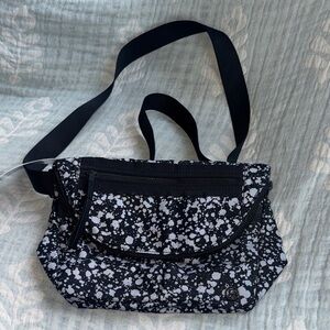 lululemon athletica Black and White Speckled Crossbody Bag